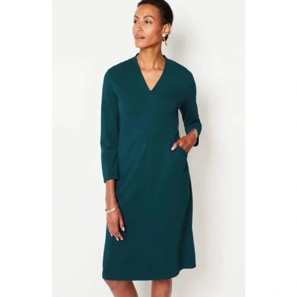 J. Jill Dresses & Skirts - J. Jill Wearever Collection Tidewater Blue Double Face Jersey Sheath Dress in 2X